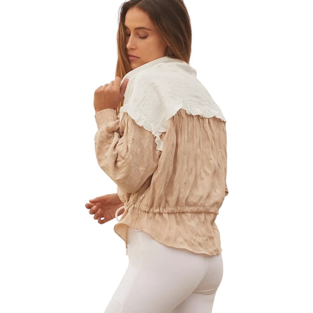 Free People Movement Let's Go Out Crinkled Outdoors Sporty Pullover Jacket S View 3